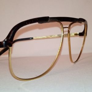 Vintage Serengeti Dark Tortoise/Gold Aviator Eyeglass Frame Italy NOS